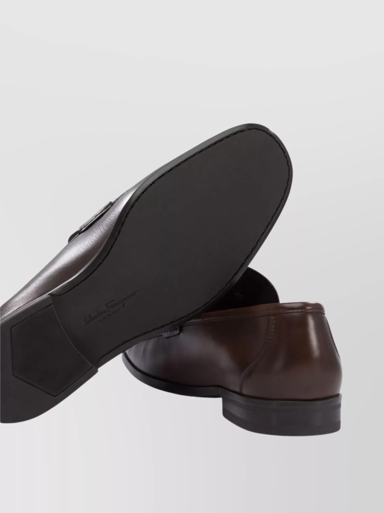 Ferragamo Slip-ons With Leather Sole And Metal Hardware