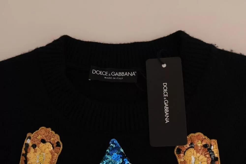 Dolce&Gabbana Crystal-Embellished Cashmere Sweater