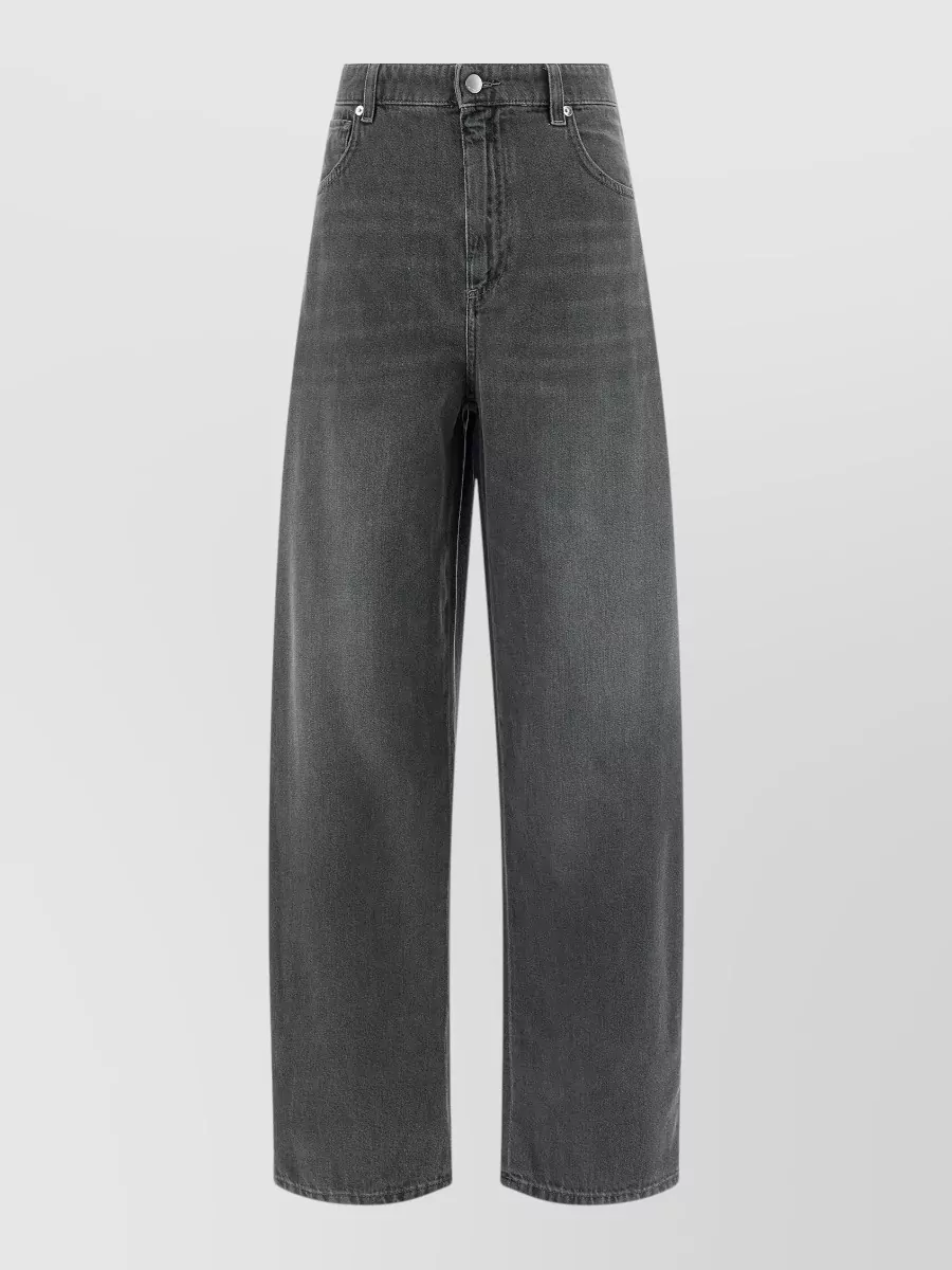 S Max Mara denim cropped wide-leg jeans