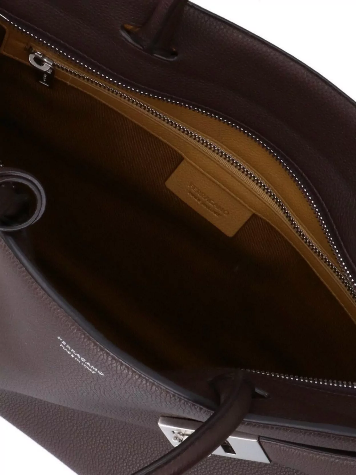 Ferragamo Handle Strap Metal Hardware Laptop Bags