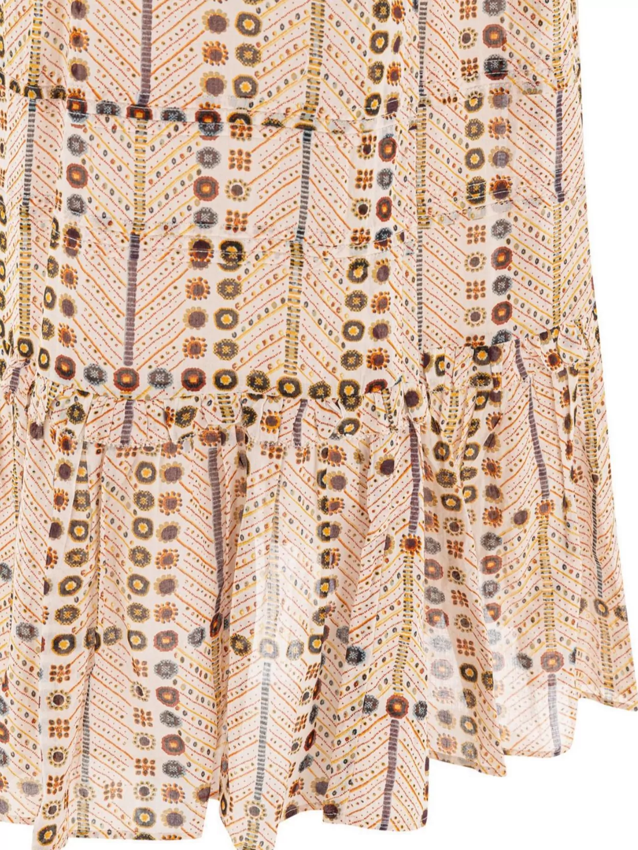 Shop Isabel Marant Étoile Tiered Ruffled Skirts In Printed Lightweight Fabric