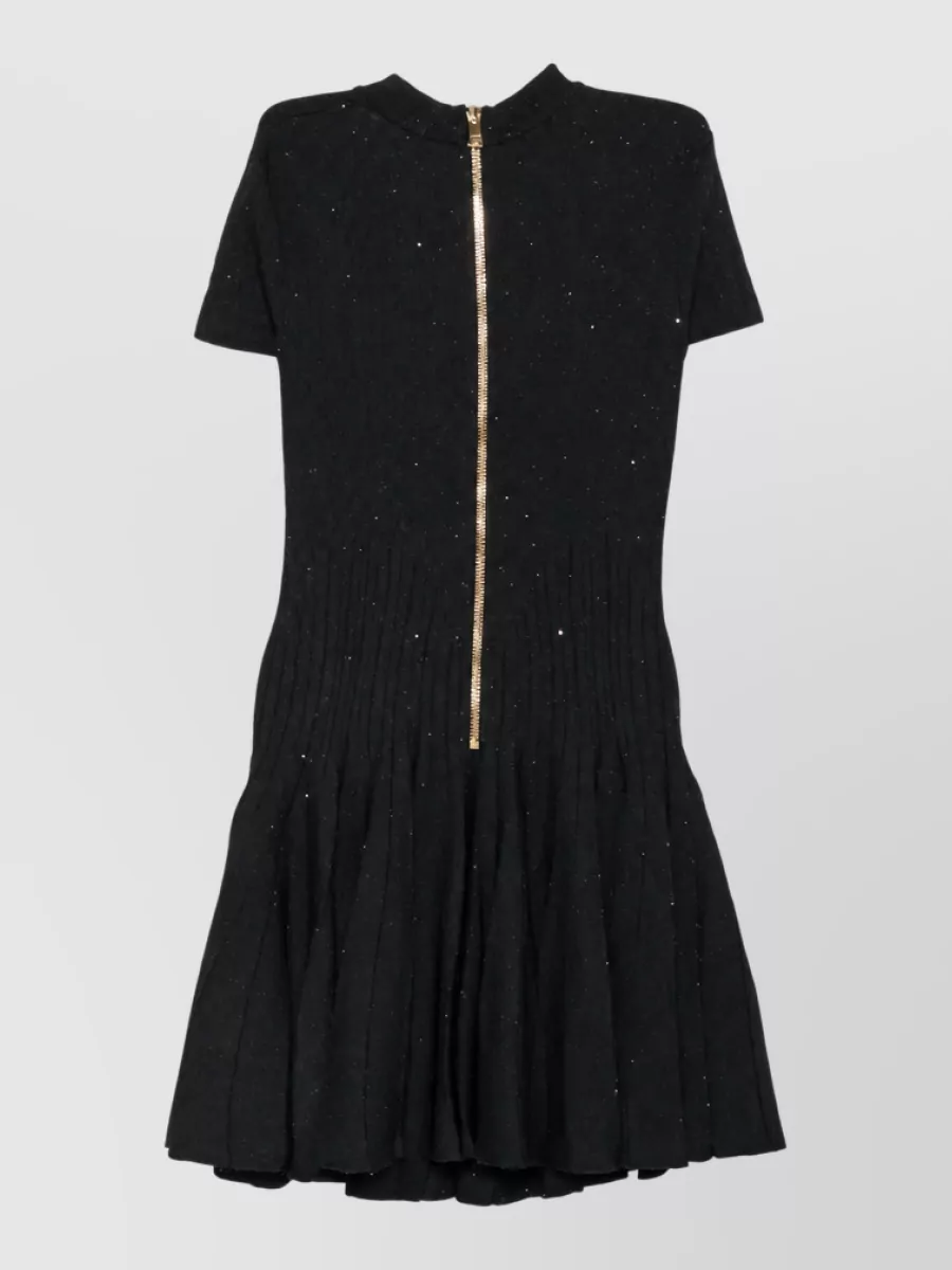 Balmain Ribbed Sequin Mini Dress