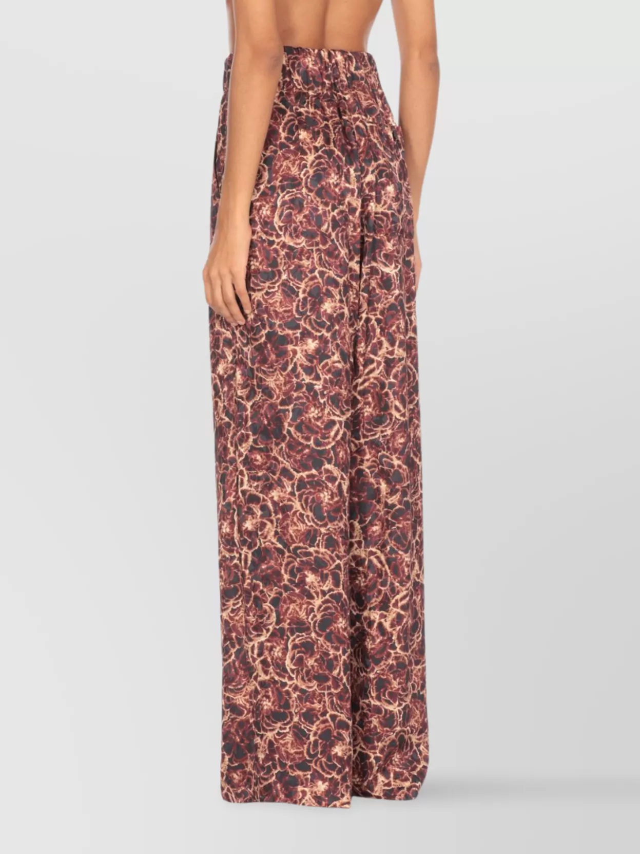 Dries Van Noten Floral Pattern Wide-Leg Viscose Trousers