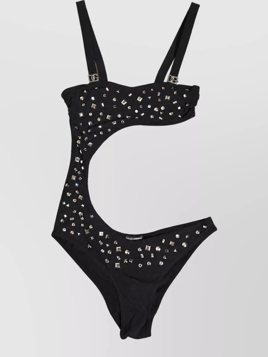 Dolce&Gabbana embellished cutout bandeau bodysuit