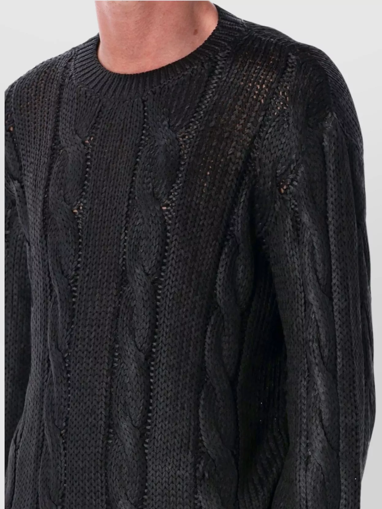 Diesel Cable Knit Crew Neck Sweater