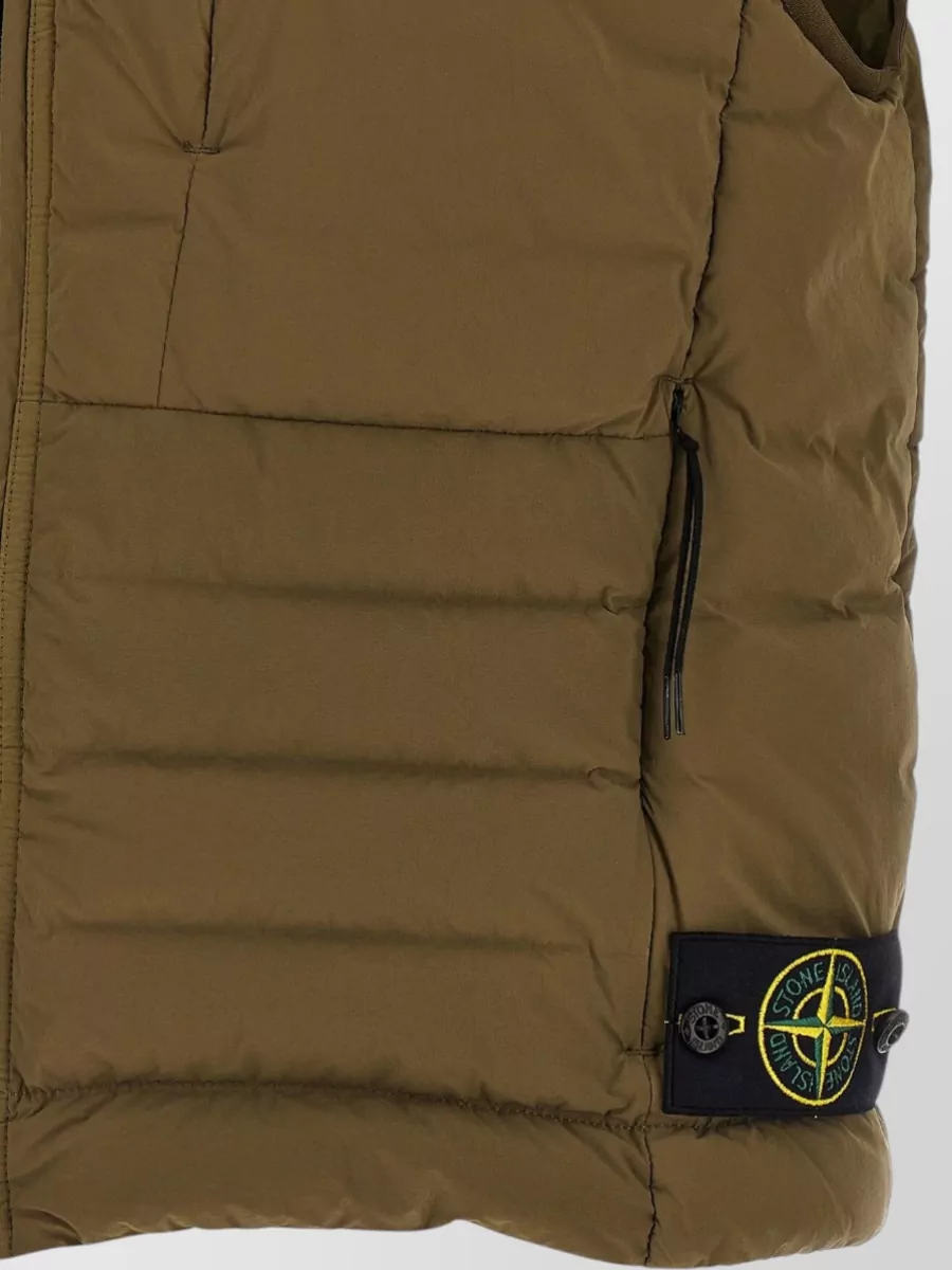 Stone Island G100007 Quilted High Collar Sleeveless Vest