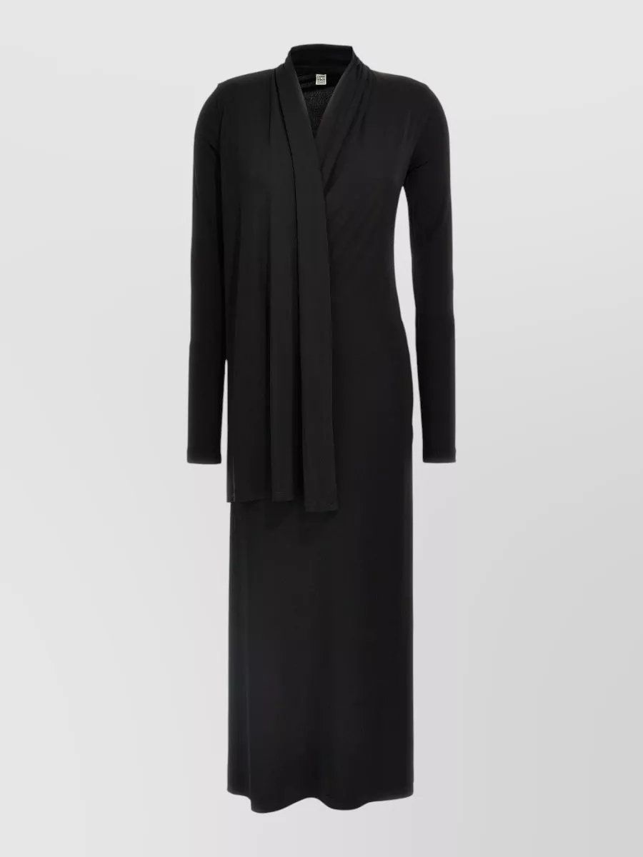 Totême overlapped jersey maxi dress