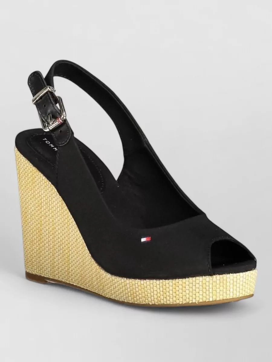 Tommy Hilfiger cotton wedge slingback sandals