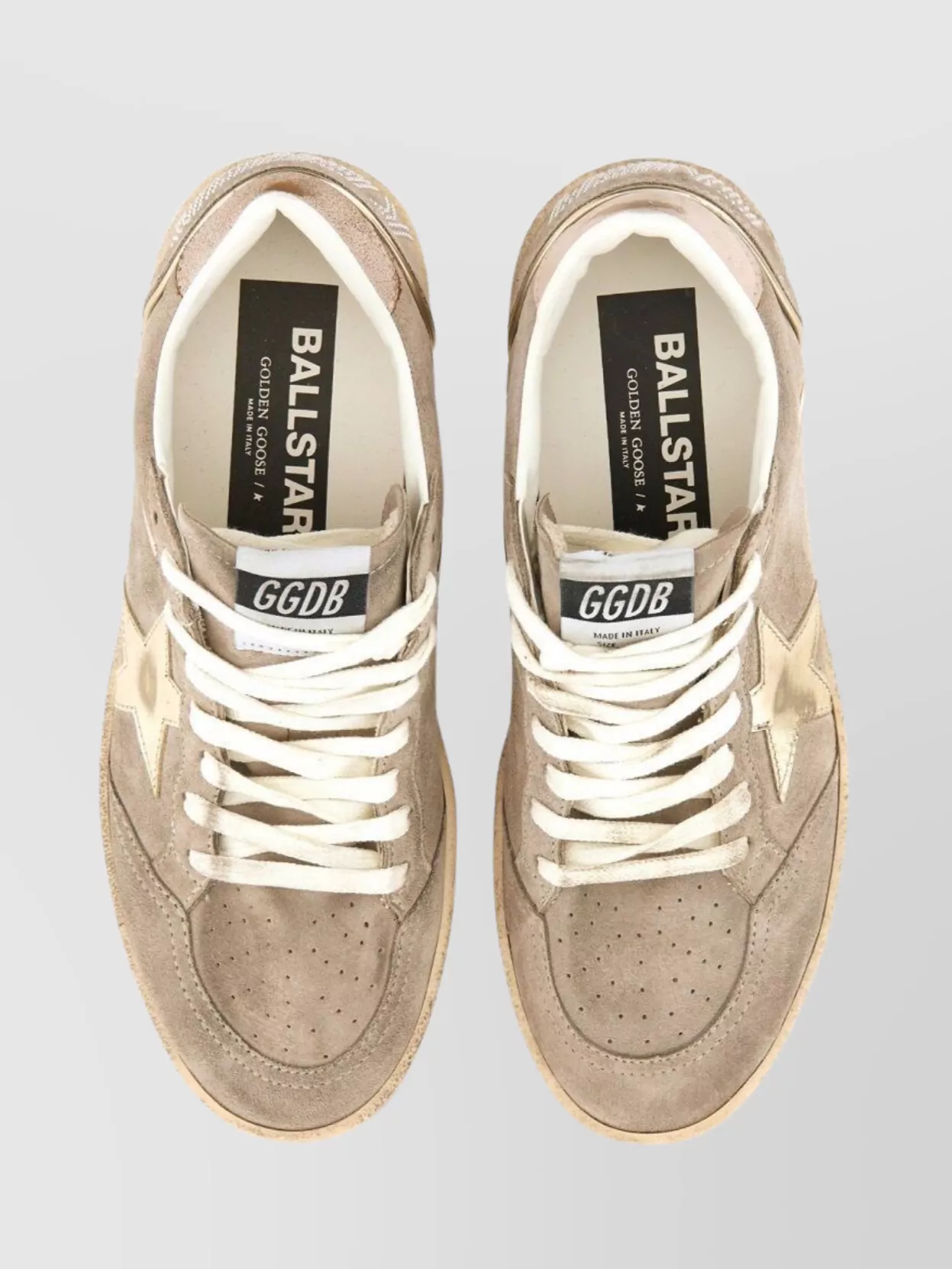 Golden Goose Star Patch Perforated Toe Contrast Sole Sneakers