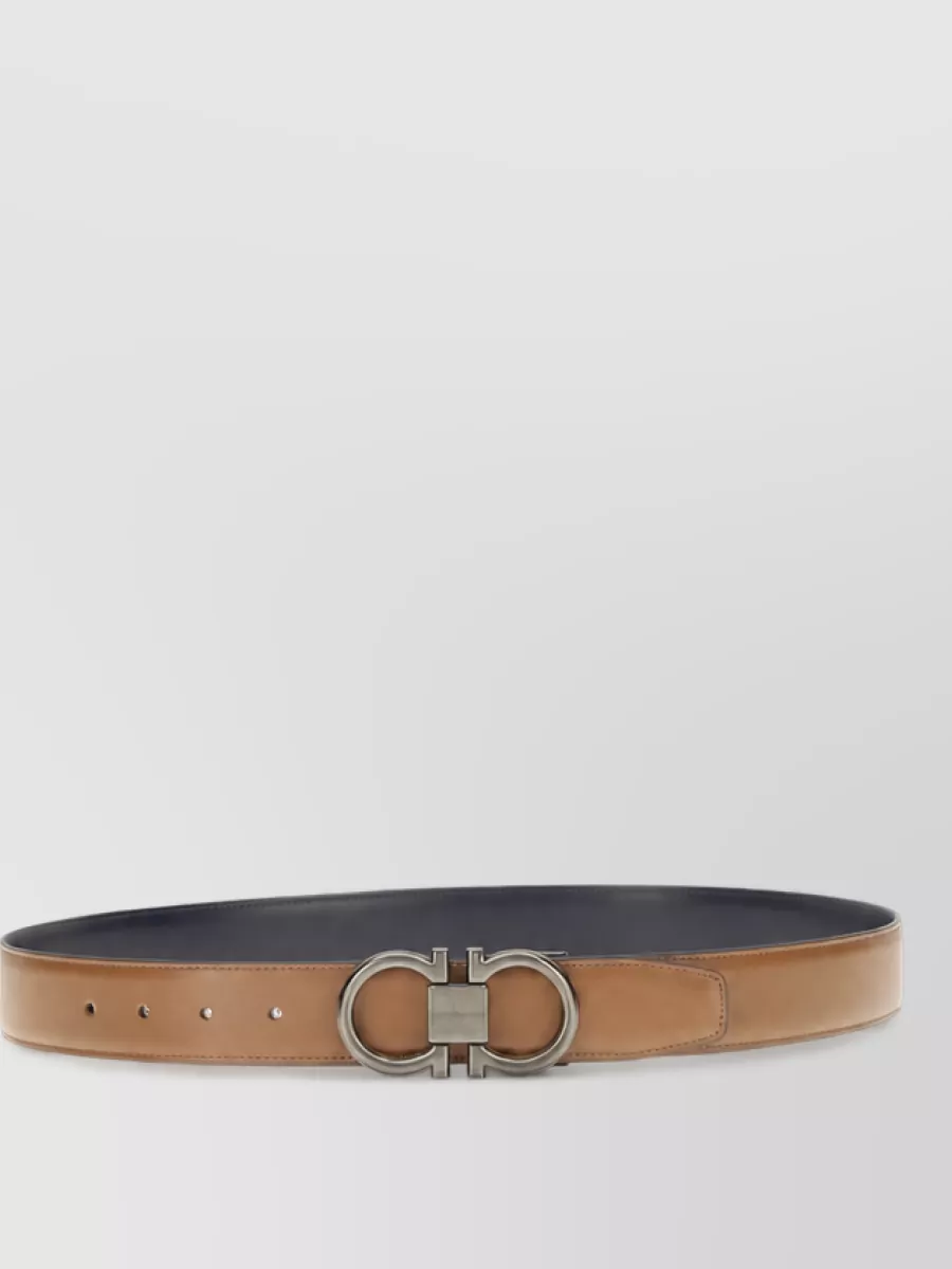 Ferragamo calf leather reversible belt