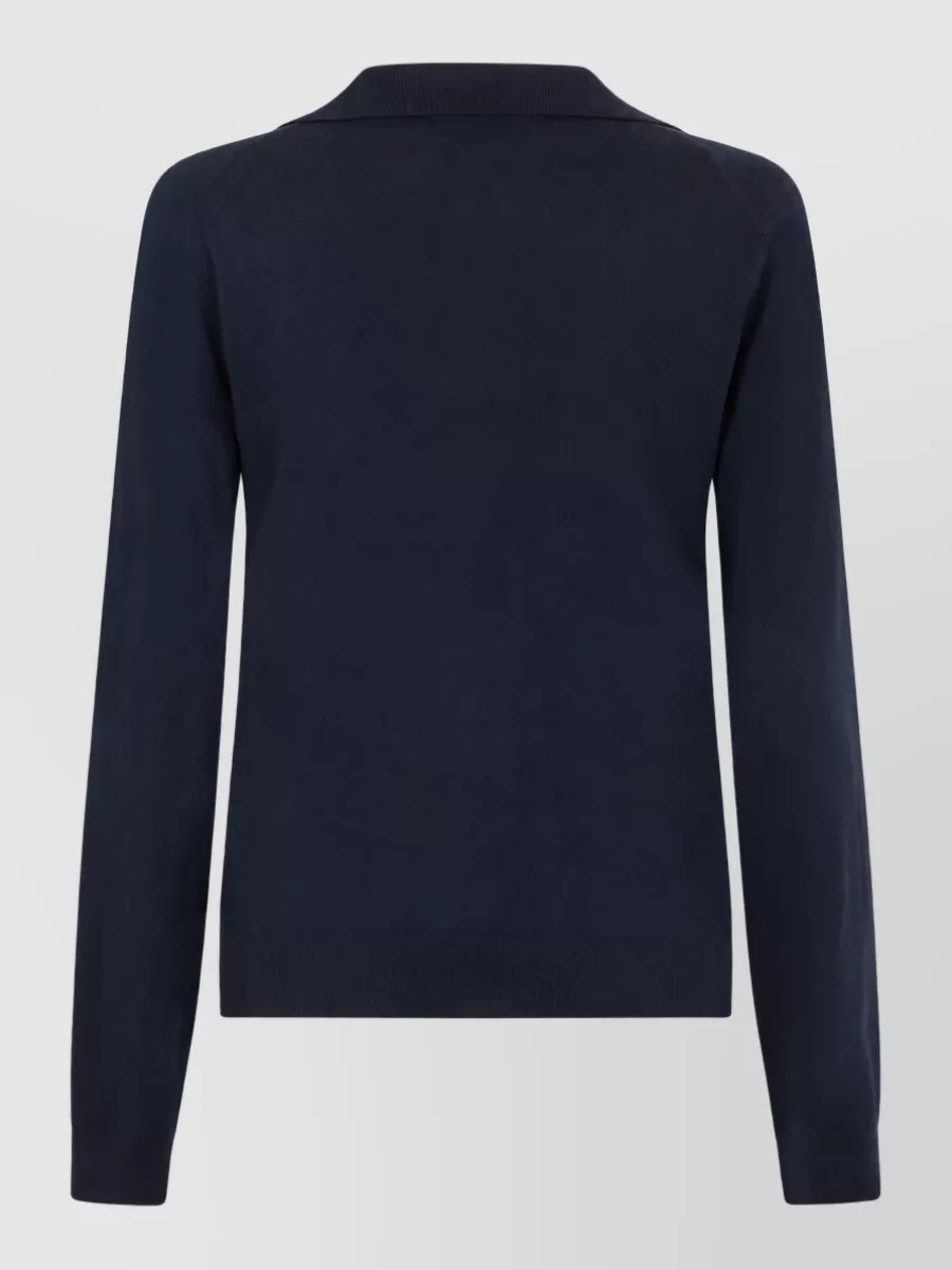 Weekend Max Mara Cashmere Wool Long-Sleeve Collared Sweater