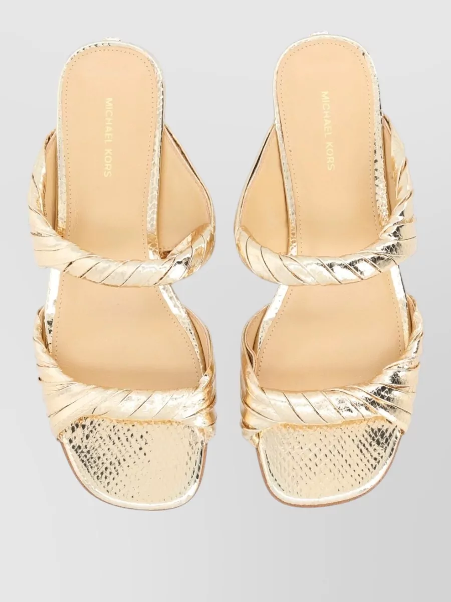 Michael Kors Metallic Leather Sandals