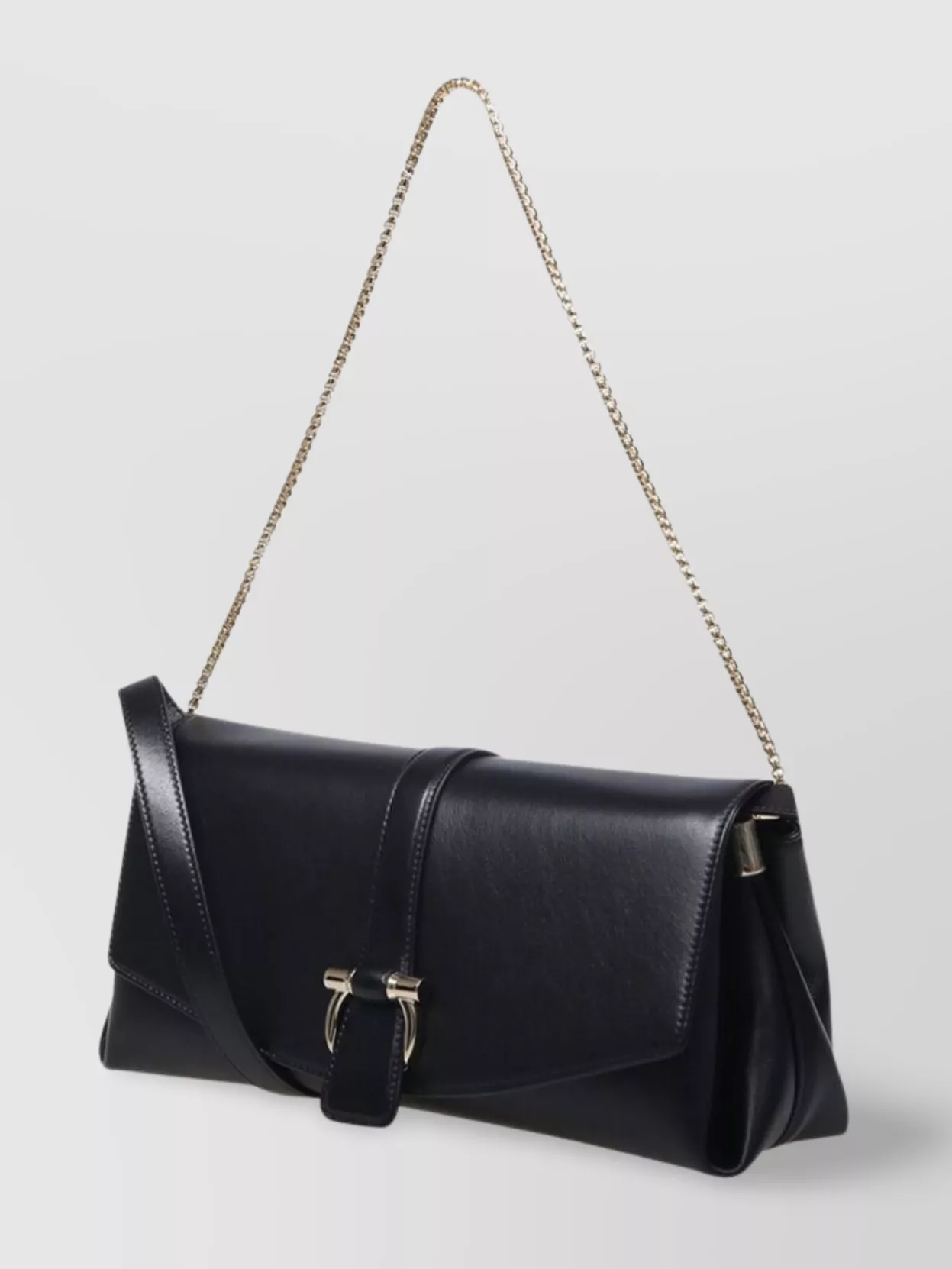 Ferragamo Buckle Chain Shoulder Bag Rectangle