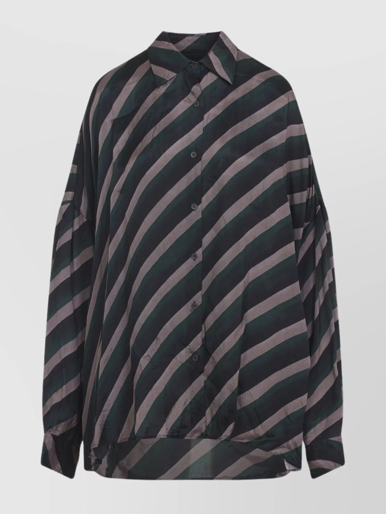 Dries Van Noten Striped Long Sleeve Casual Shirt In Multi