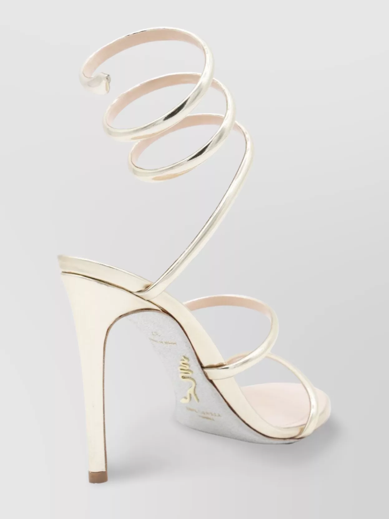Rene Caovilla Leather Heel Sandals