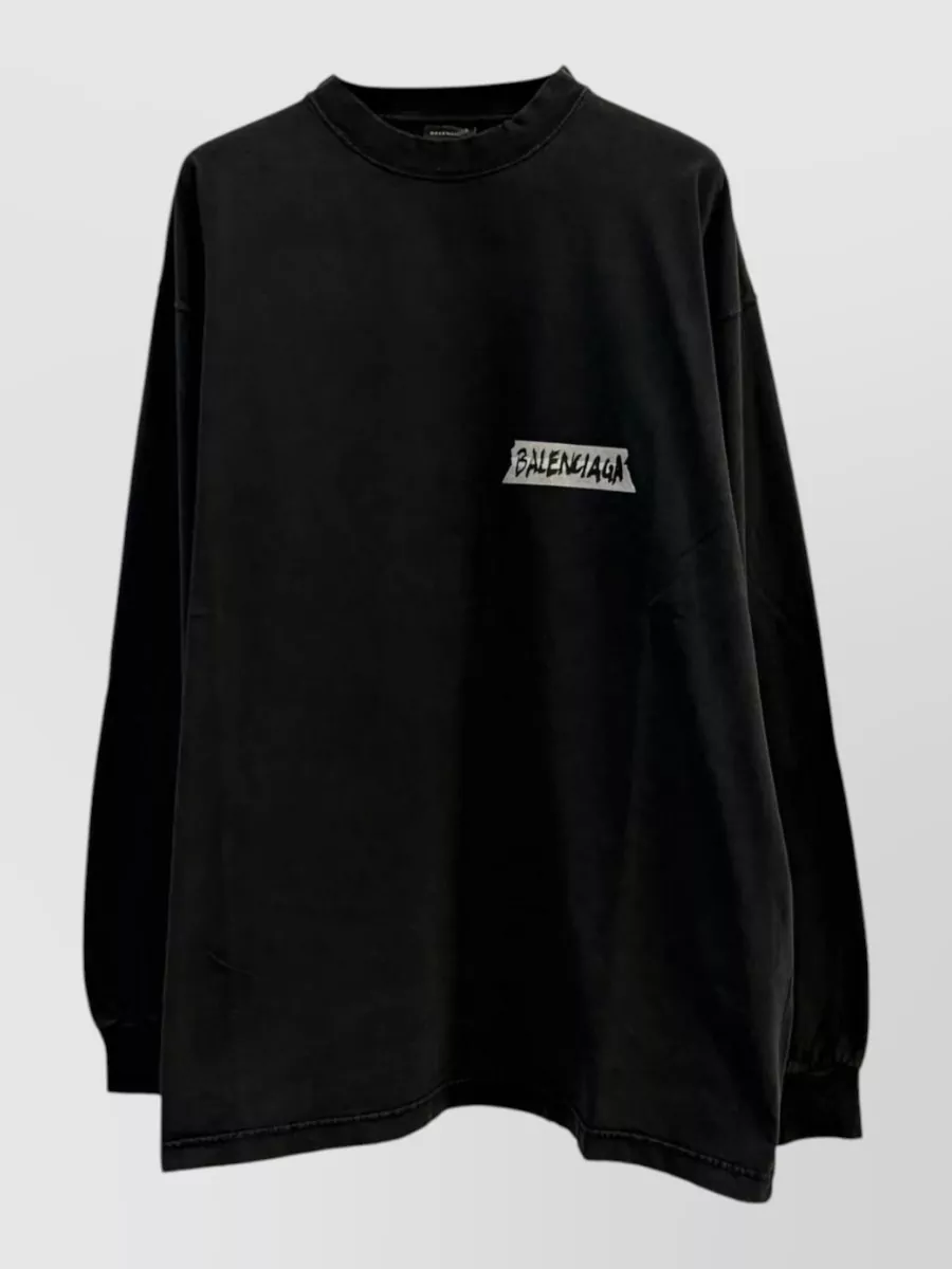 Balenciaga cotton oversized long-sleeve t-shirt