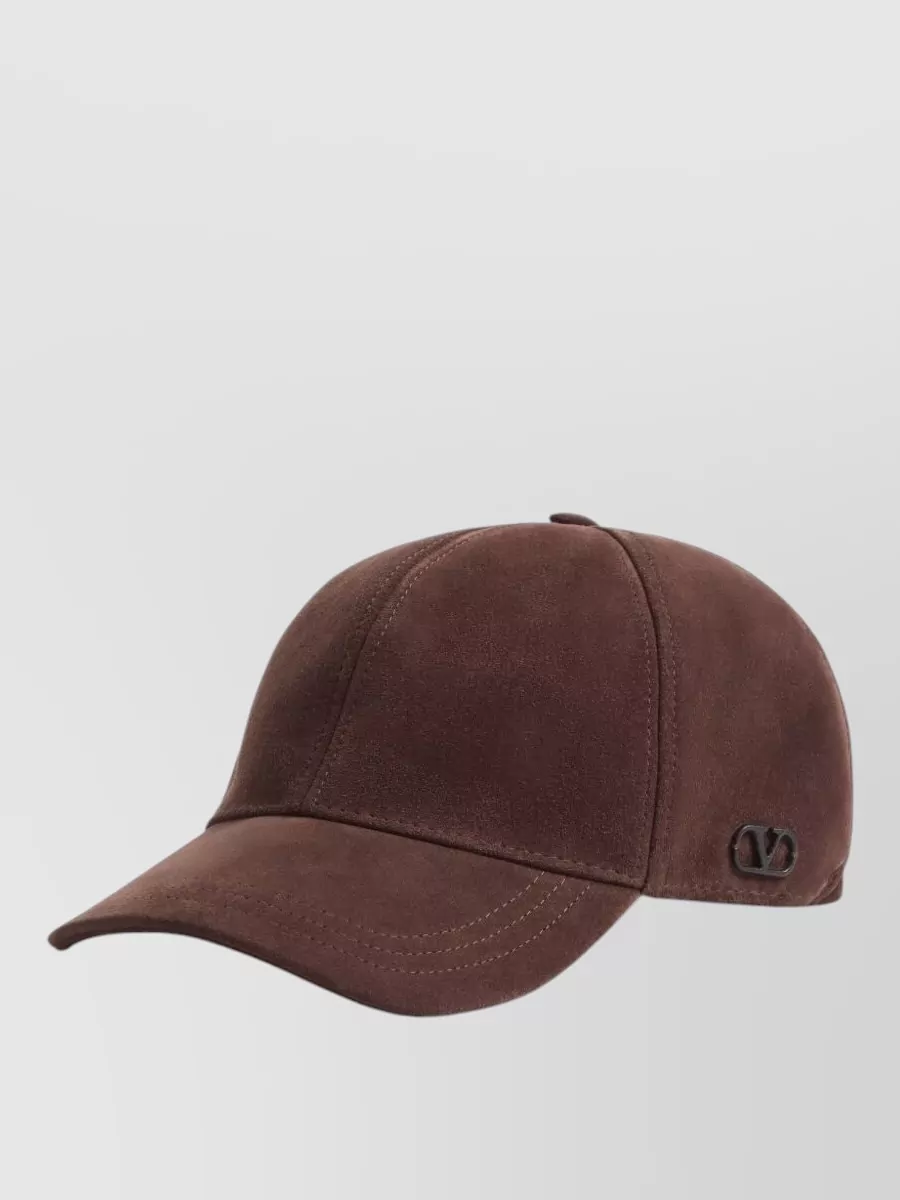 Valentino Garavani Suede Leather Baseball Cap