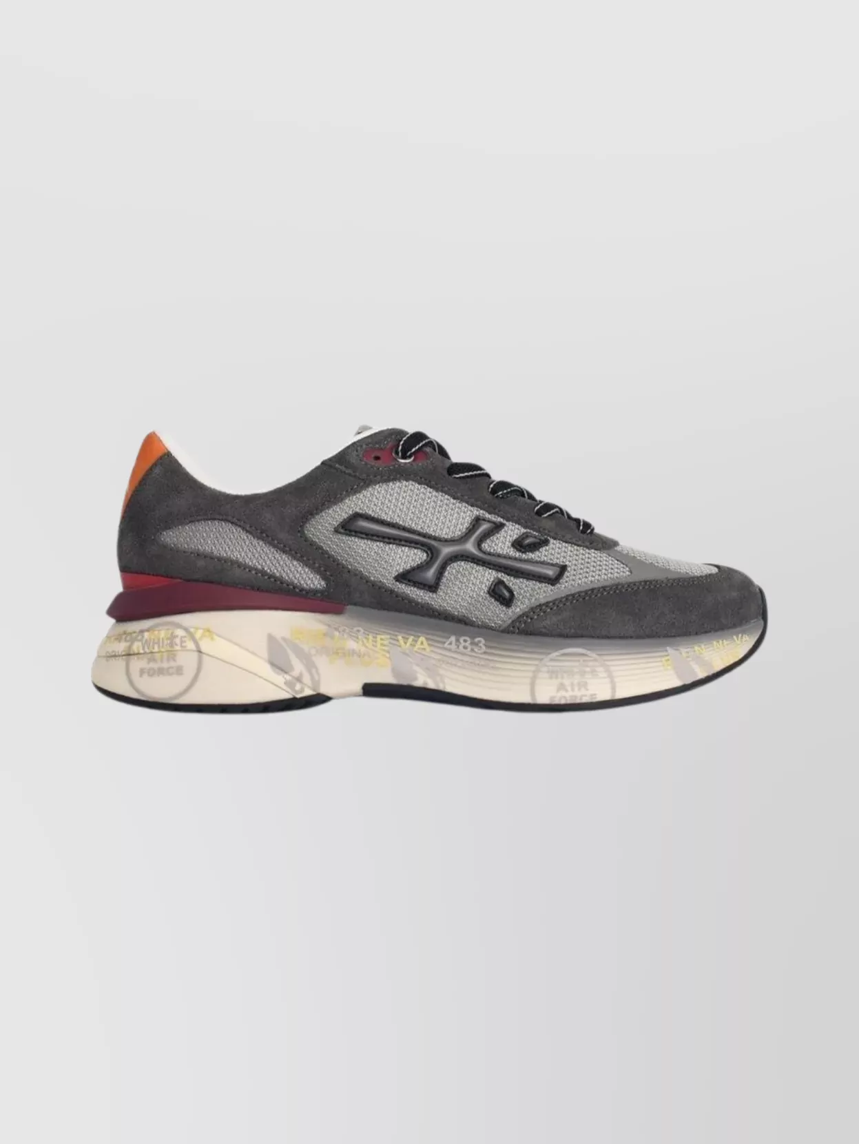 Premiata Fabric Blend Sneakers Contrast Sole