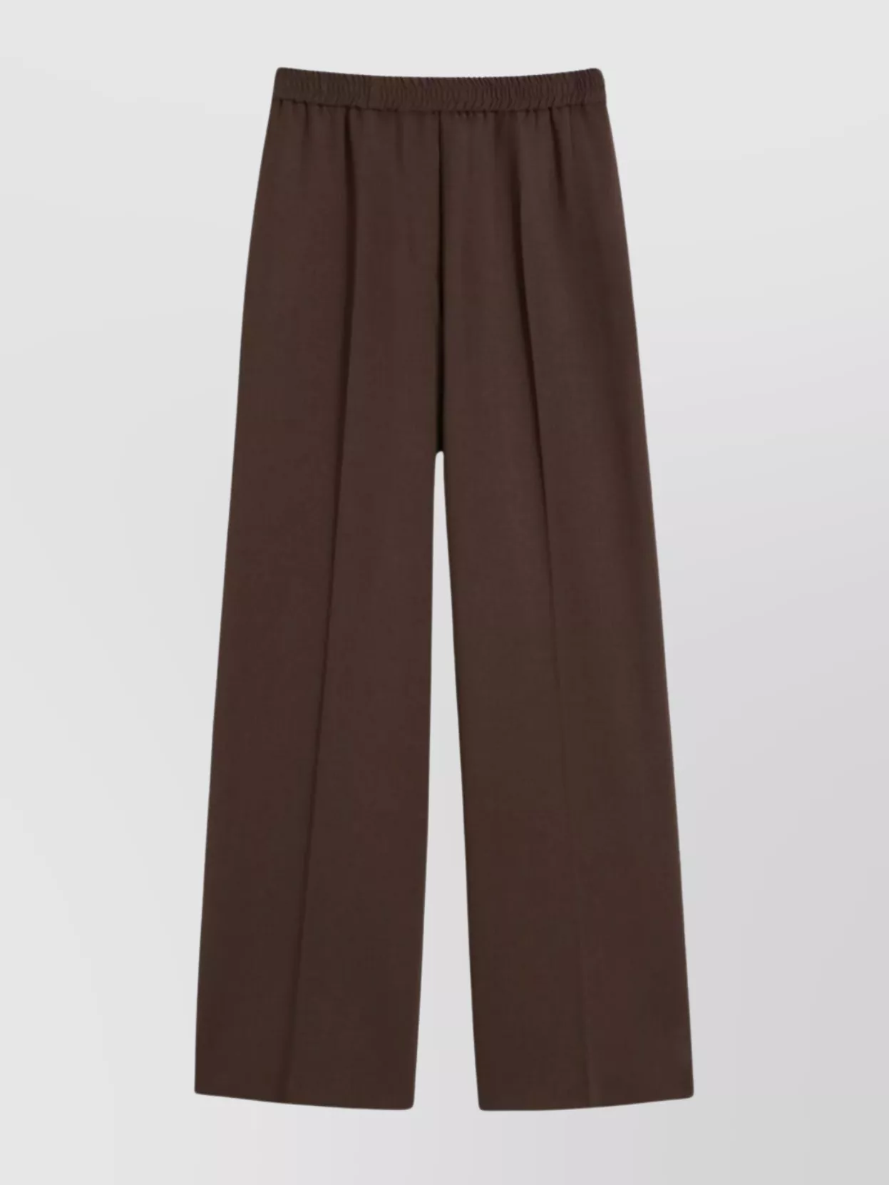Weekend Max Mara Wide Leg Trousers Elastic Waistband In Brown