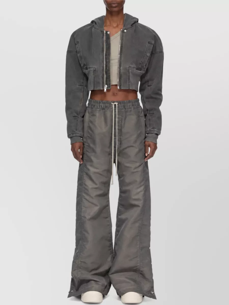 Rick Owens Drkshdw Cropped Hooded Denim Jacket
