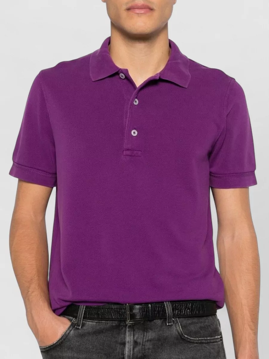 Tom Ford Cotton Blend Polo Shirt Short Sleeves
