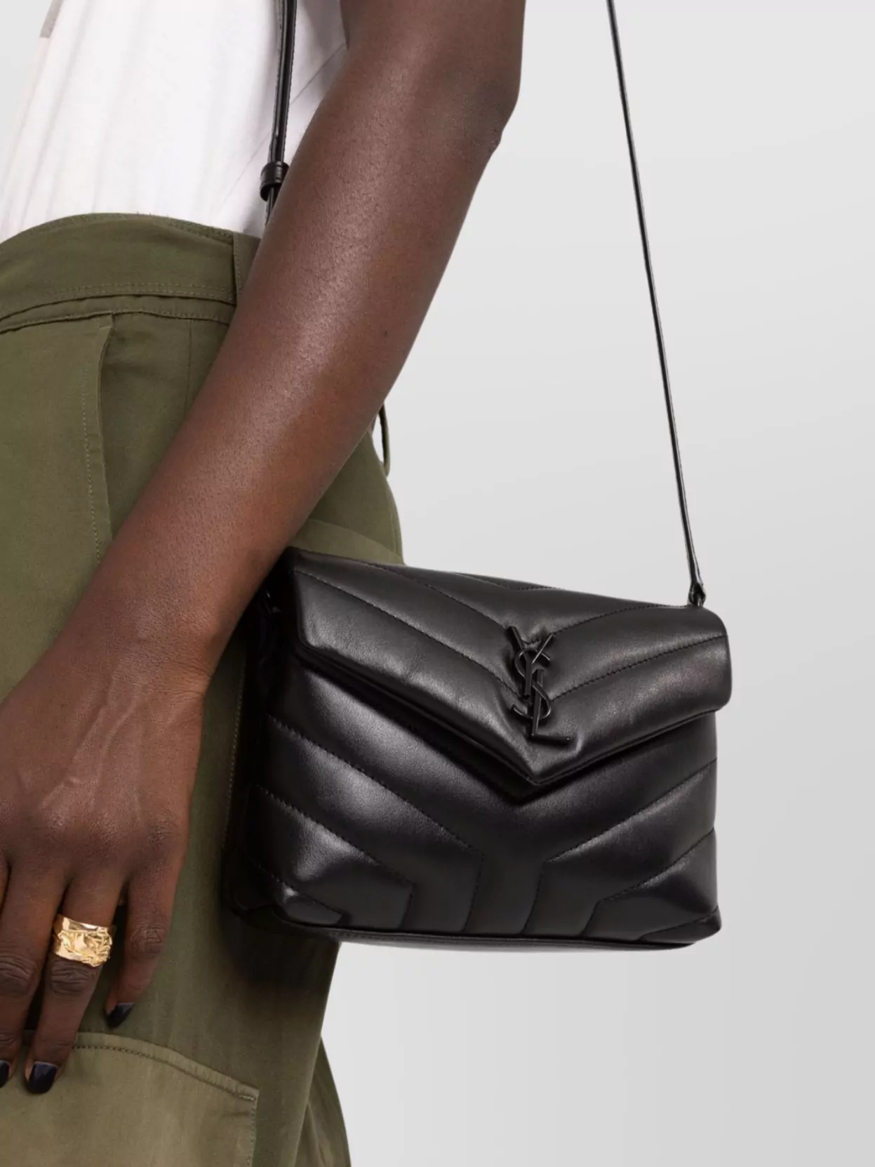 Saint Laurent Quilted Leather Cross-Body Bag