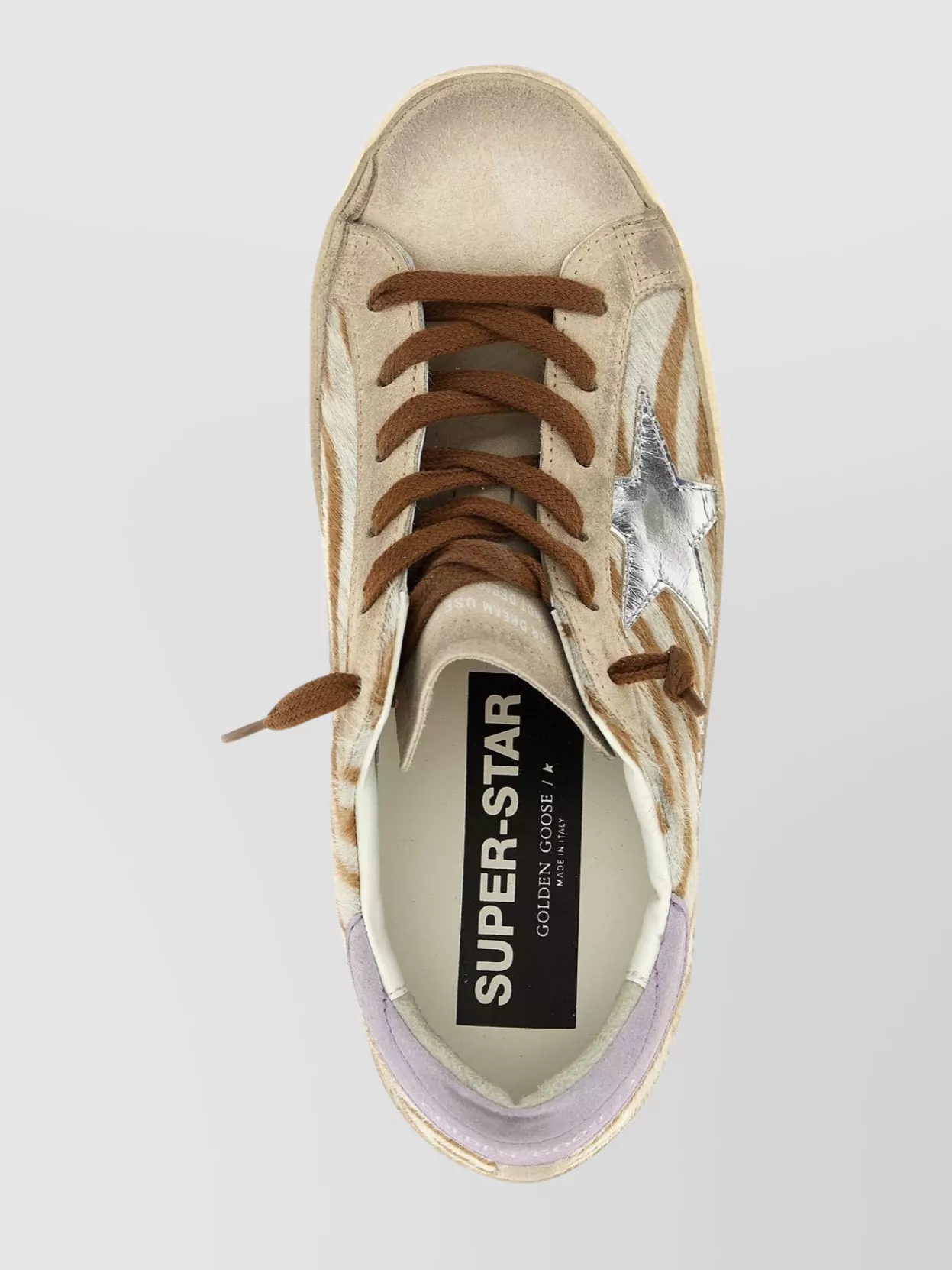 Golden Goose Zebra Pattern Sneakers Star Detail In Multi