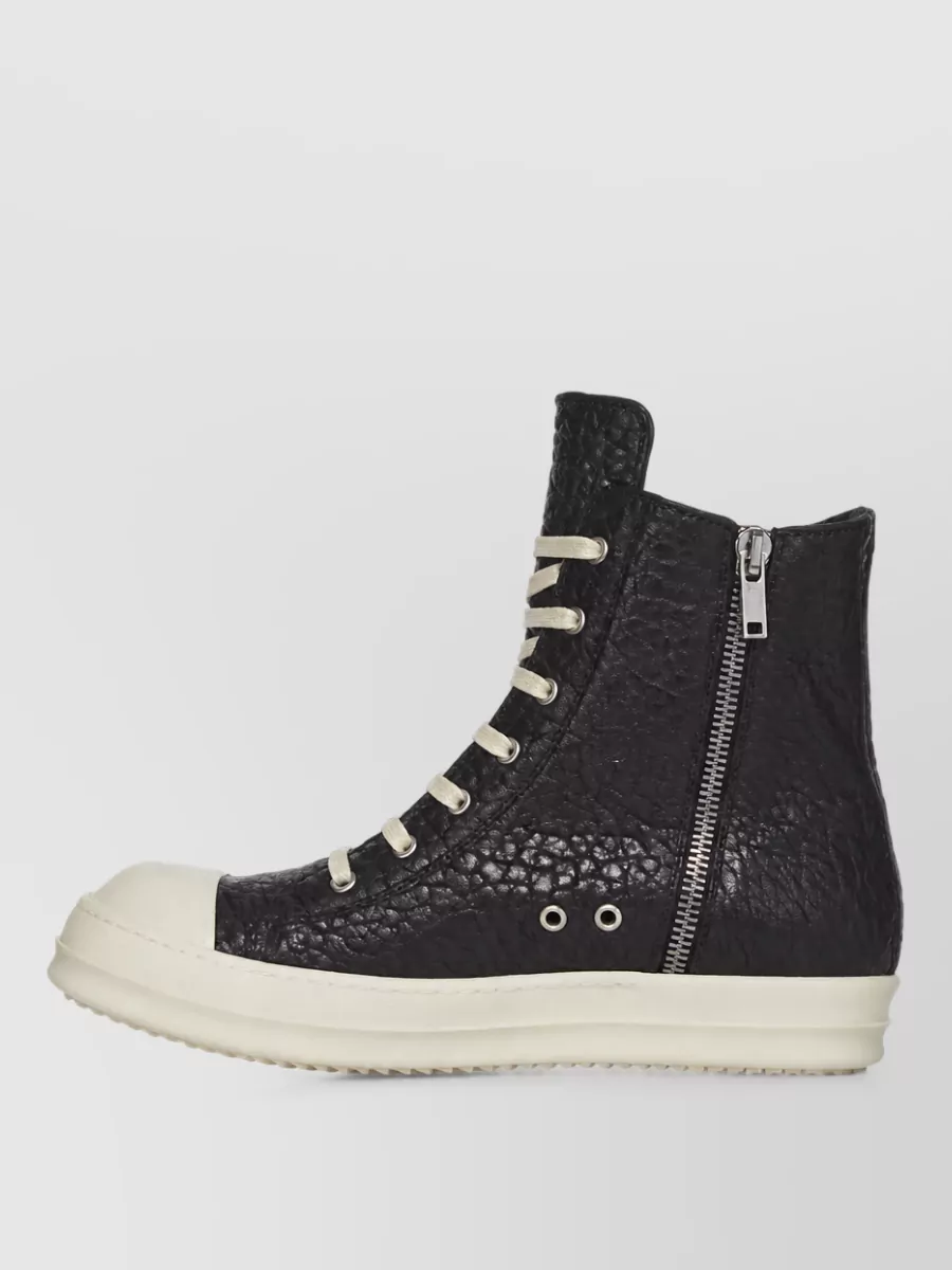 Rick Owens Leather Sneaker Boots