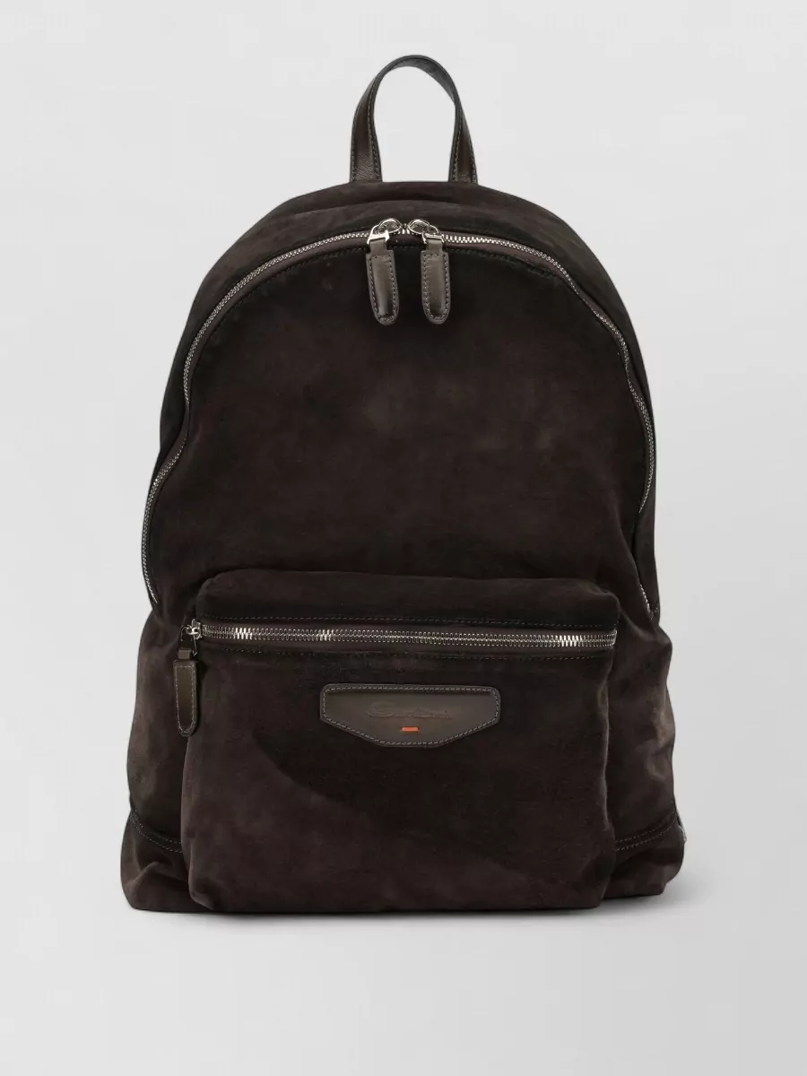 Santoni suede backpack