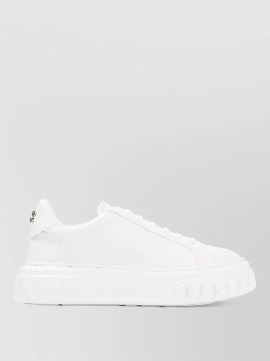 Casadei leather lace-up sneakers
