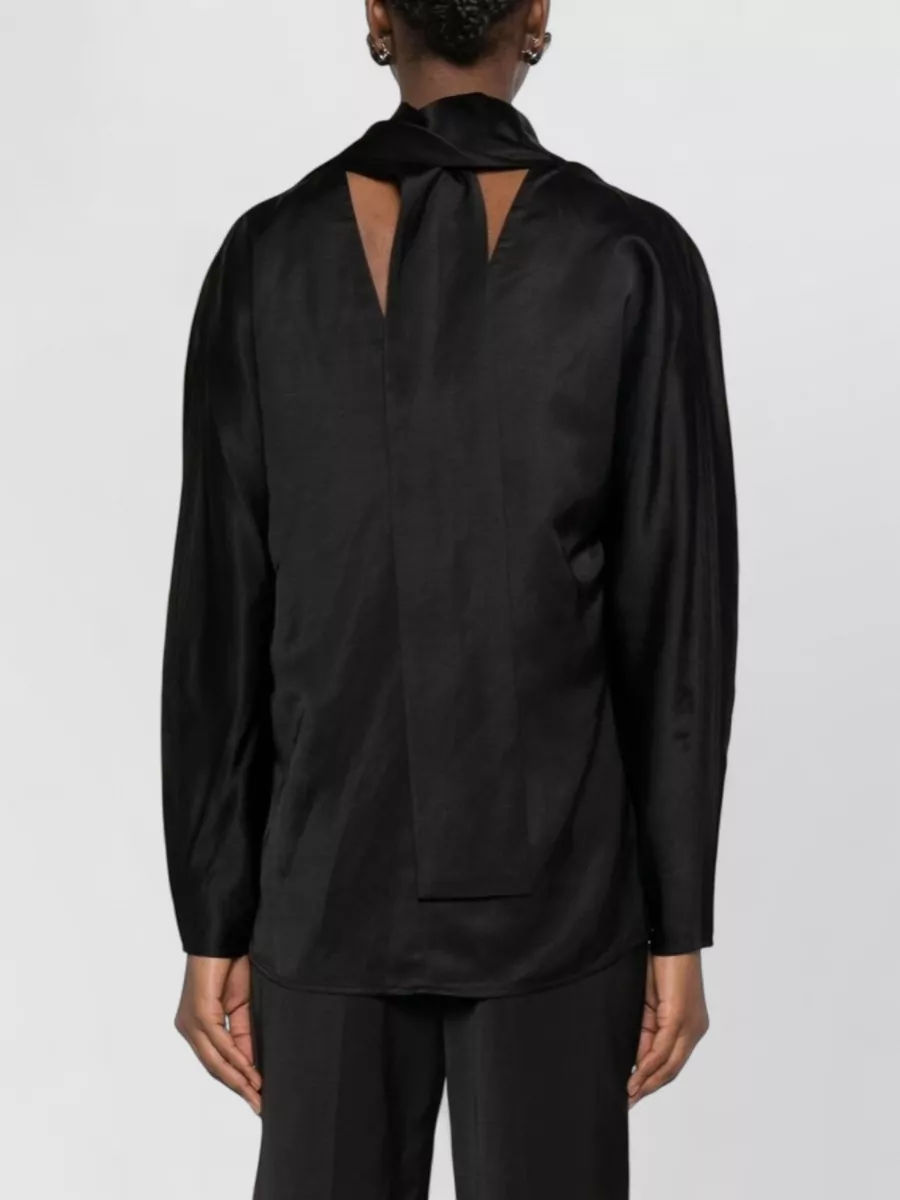 Totême High Collar Top Relaxed Fit Draped