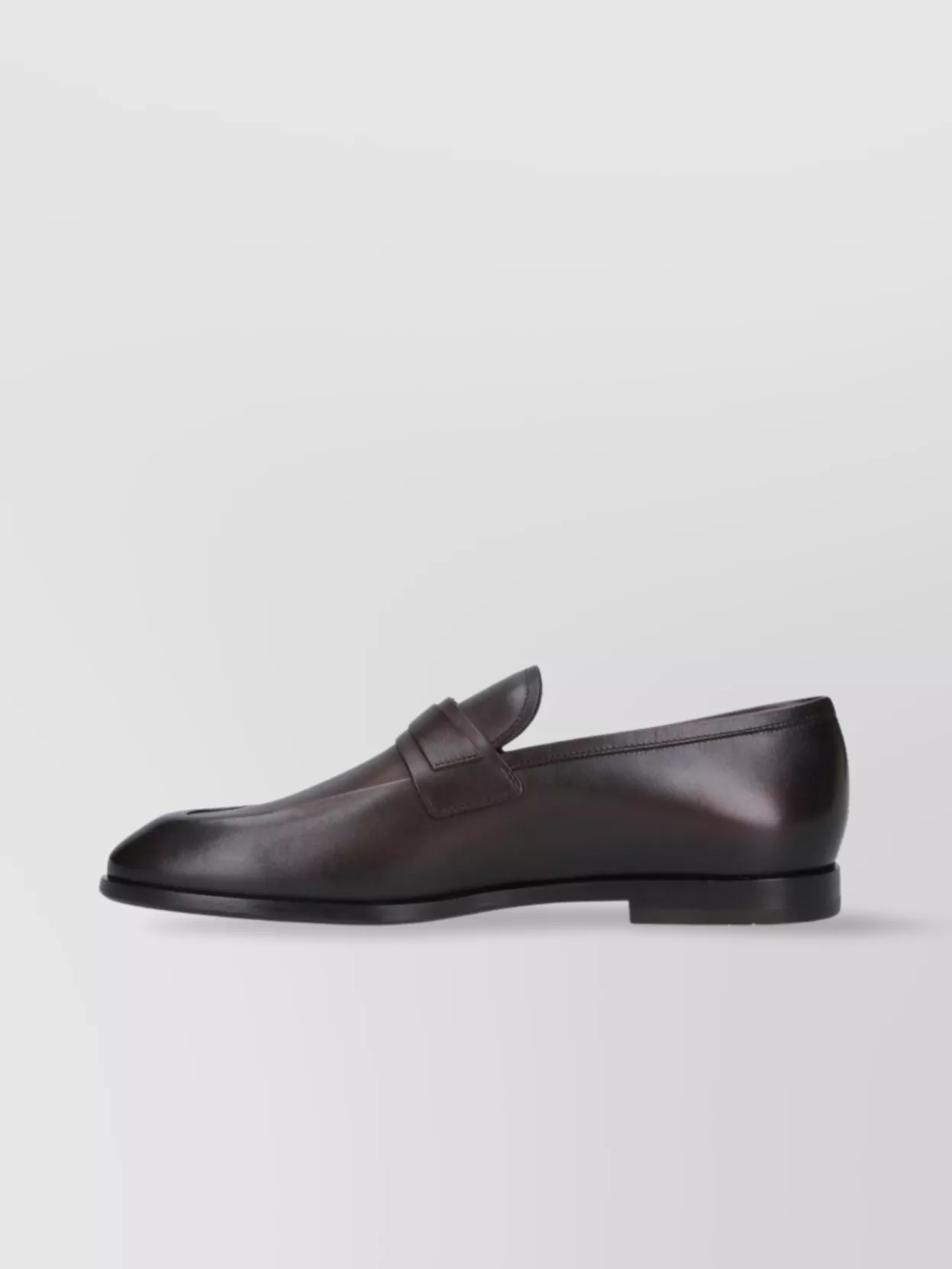 Ferragamo Buckle Detail Leather Sole Round Toe Loafers