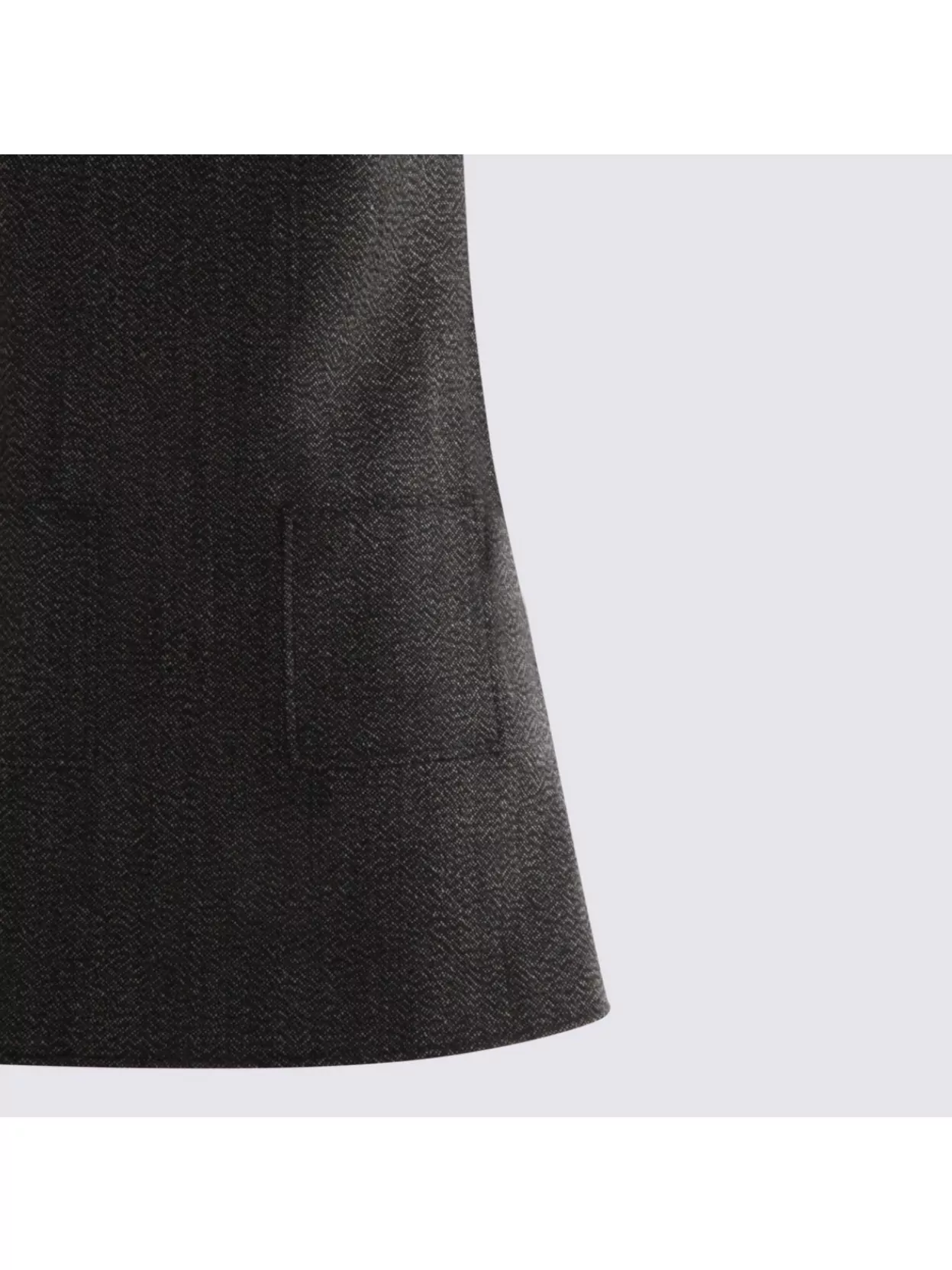Courrèges Textured Fabric Knee Length Dress With Front Pockets In Black