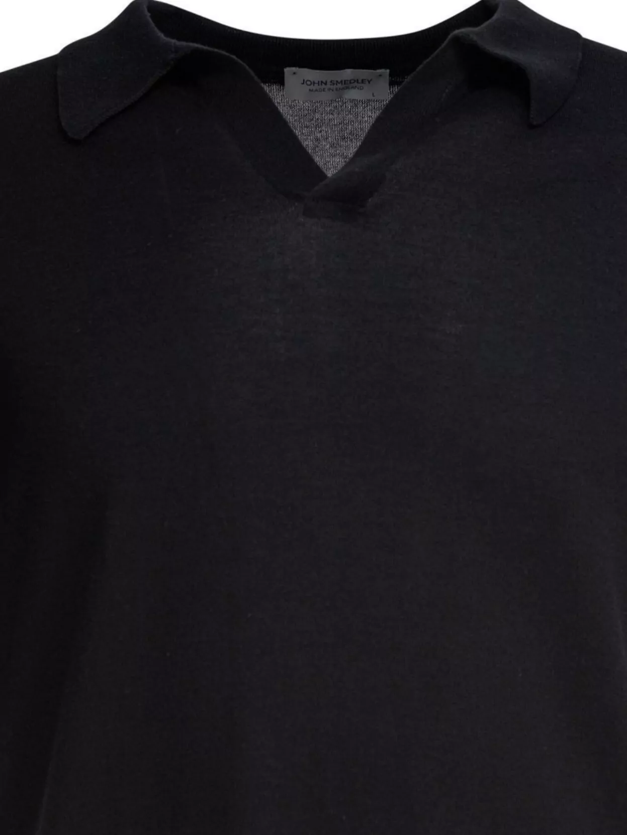 John Smedley Ribbed V-neck Polo Shirts