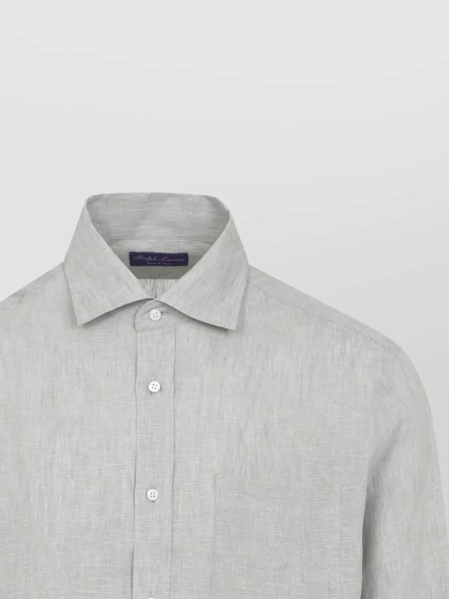 Ralph Lauren Purple Label Linen Long-Sleeve Shirt