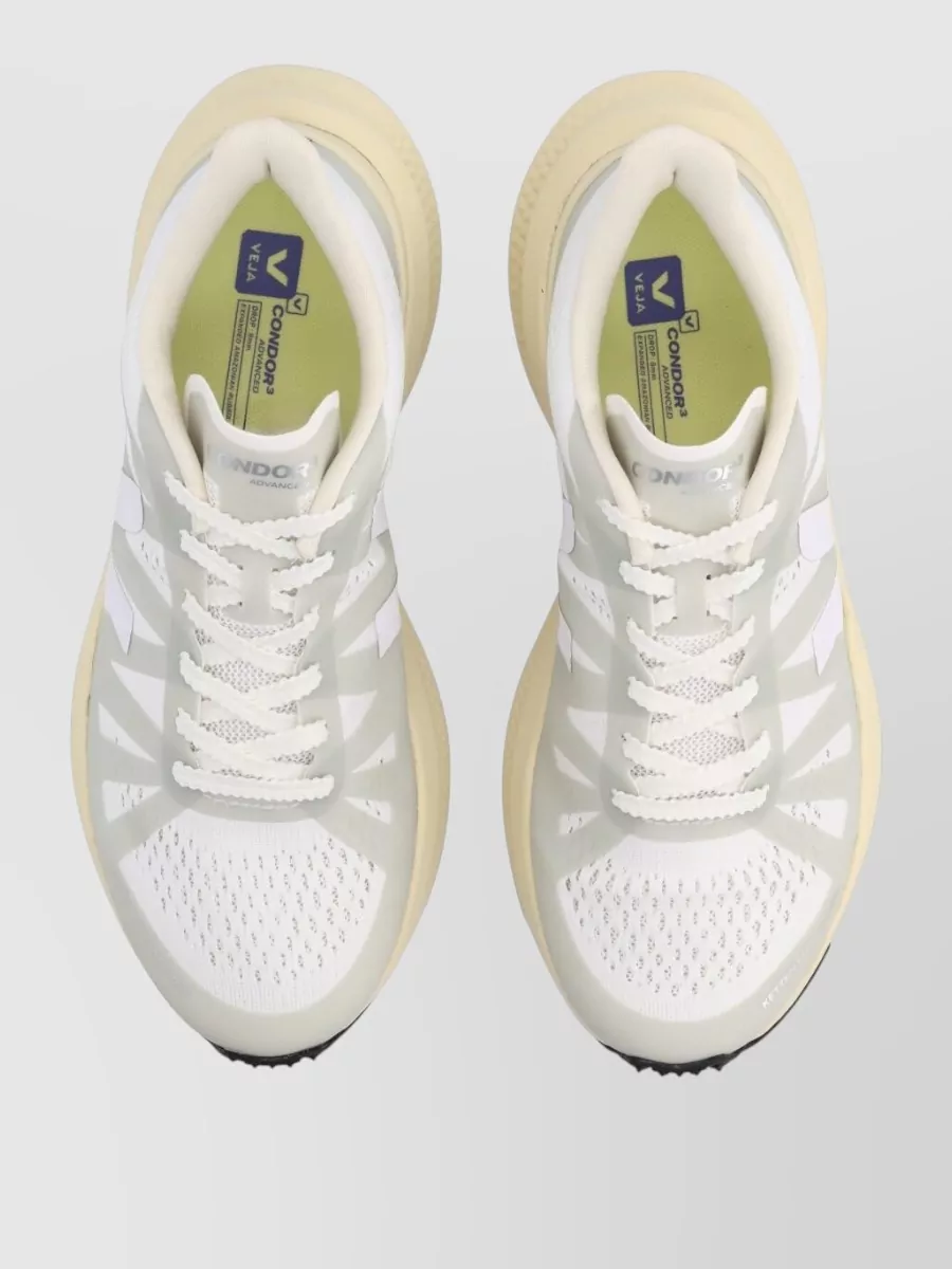 Veja Modern Mesh Sneakers Rubber Sole In White