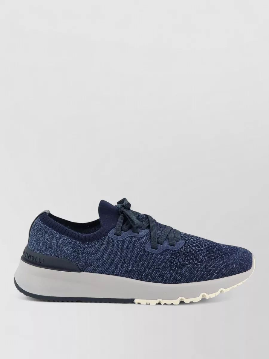 Brunello Cucinelli Cotton Knit Low-Top Sneakers