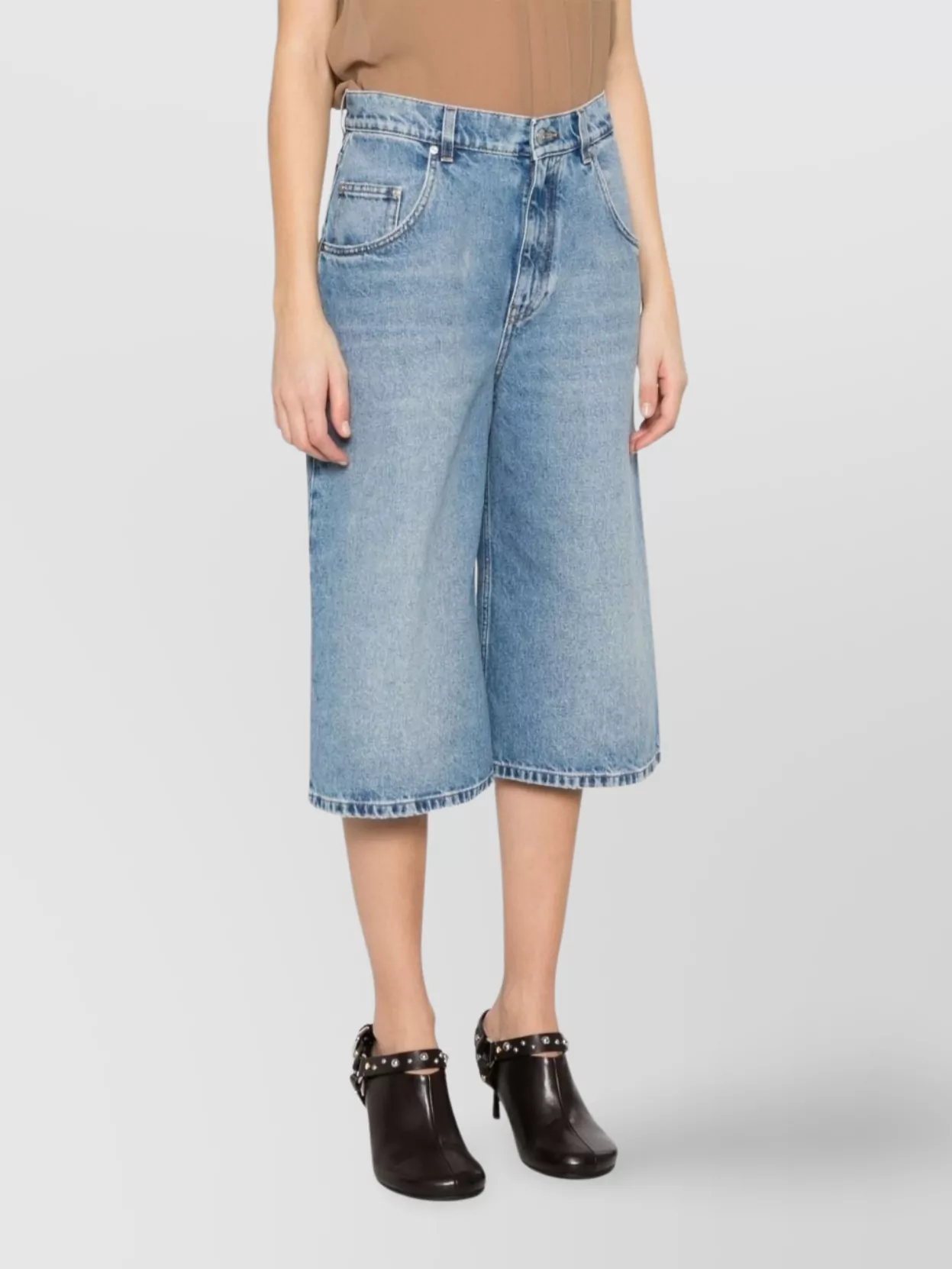 Stella Mccartney Distressed Cropped Jeans With A