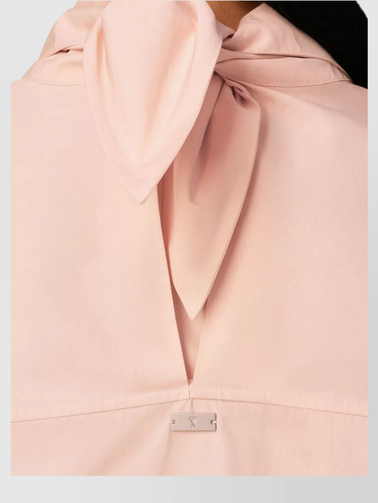 Ami Alexandre Mattiussi Bandana Cotton Shirt High Collar In Pink