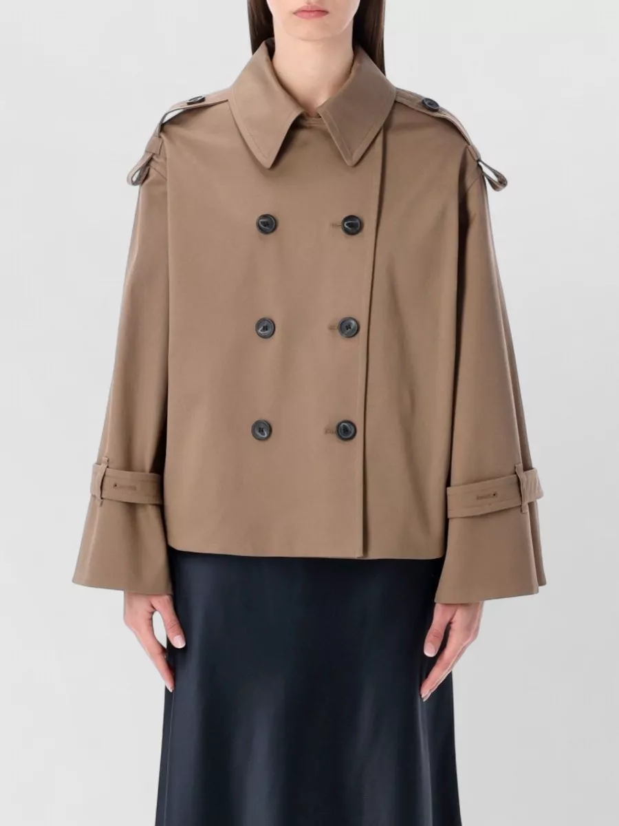 By Malene Birger Alisandra Double-breasted Military Jacket In Brown