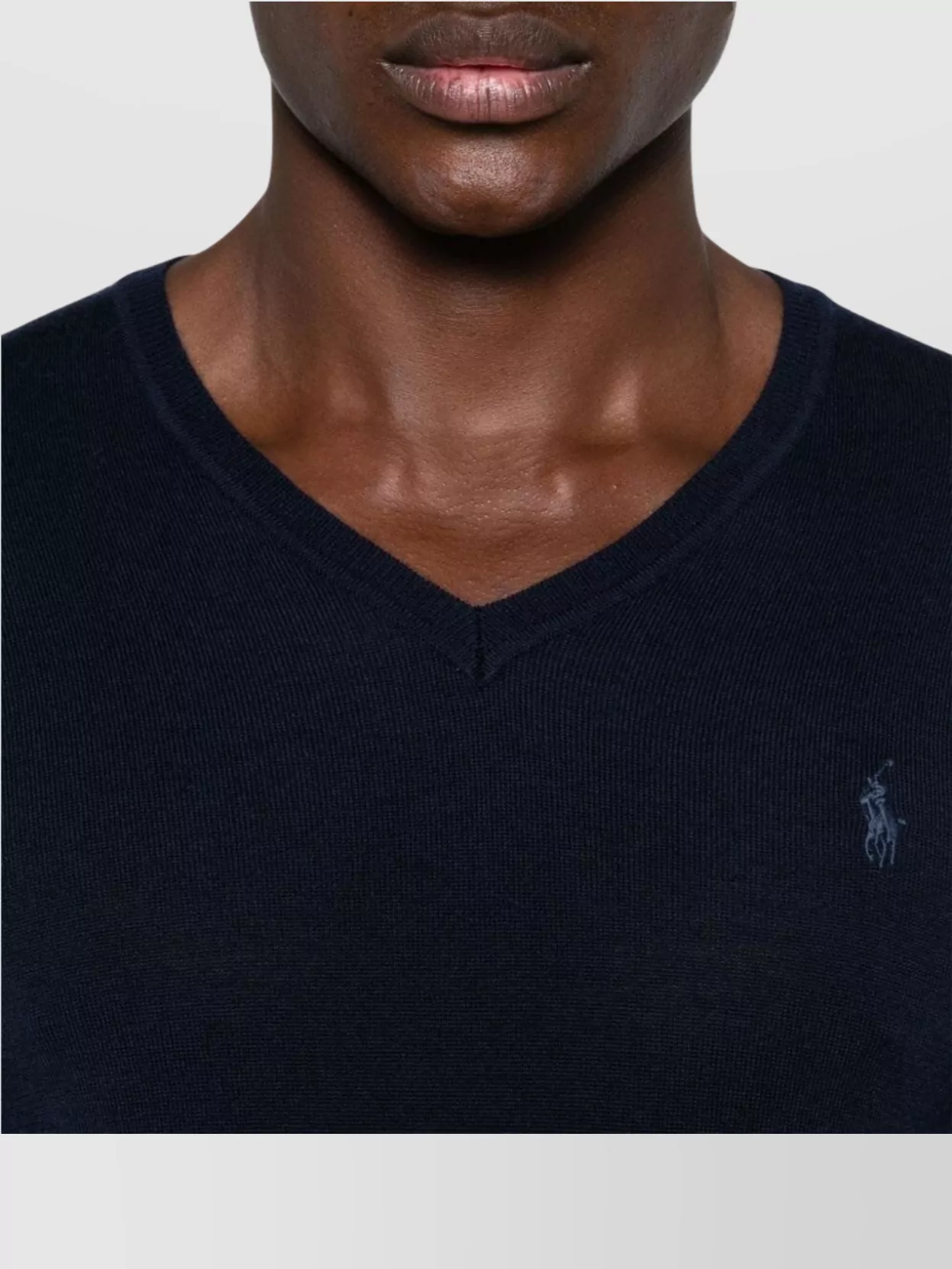 Ralph Lauren Knitted Crewneck Sweater Ribbed Trim