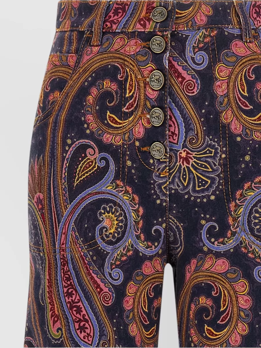 Etro Printed Flared Jeans