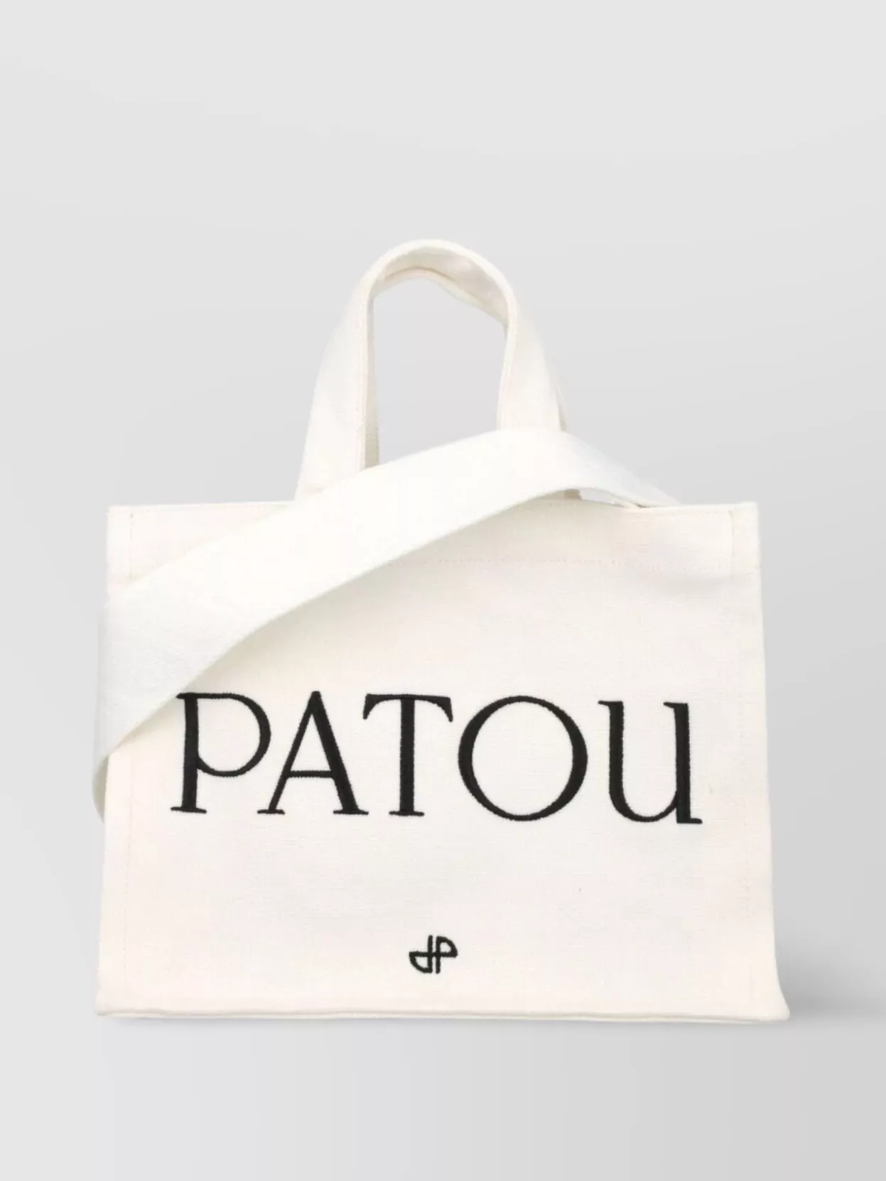 Patou Small Tote Bag With Shoulder Strap And Top Handles