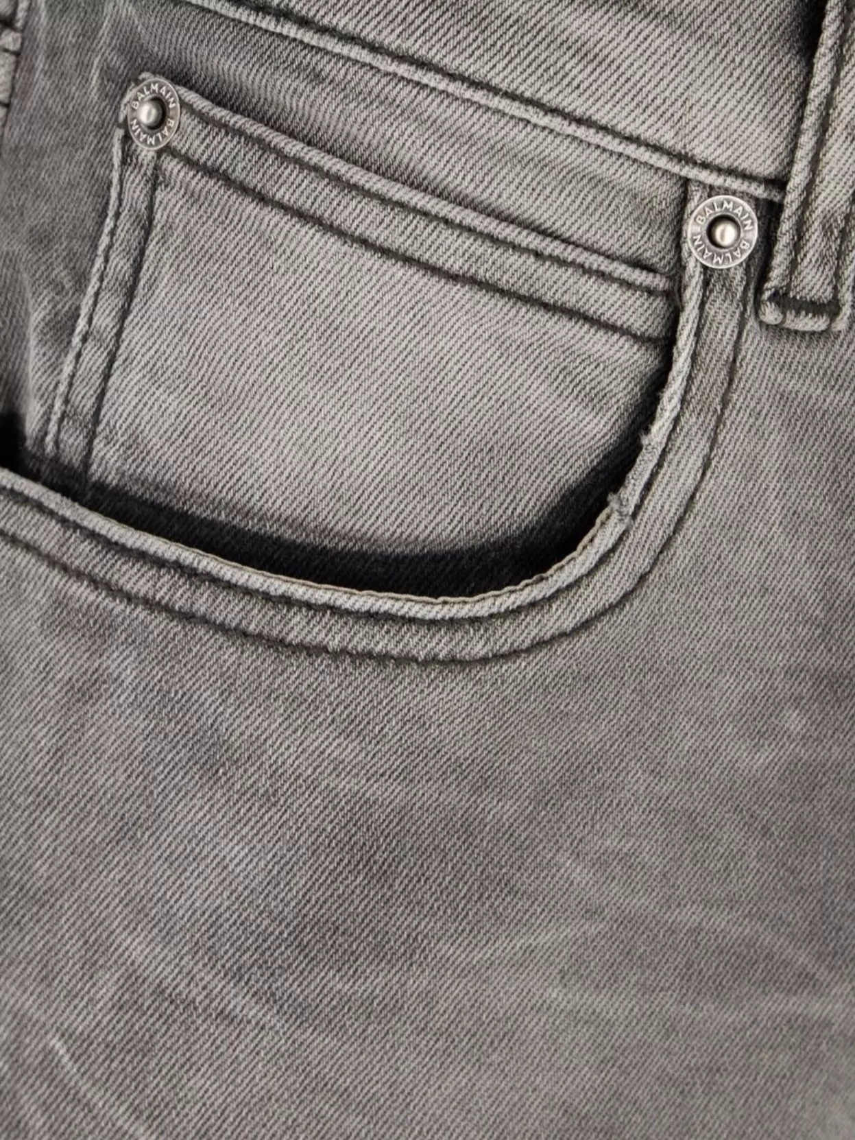 Balmain Denim Jeans Stretch Coton Stonewashed