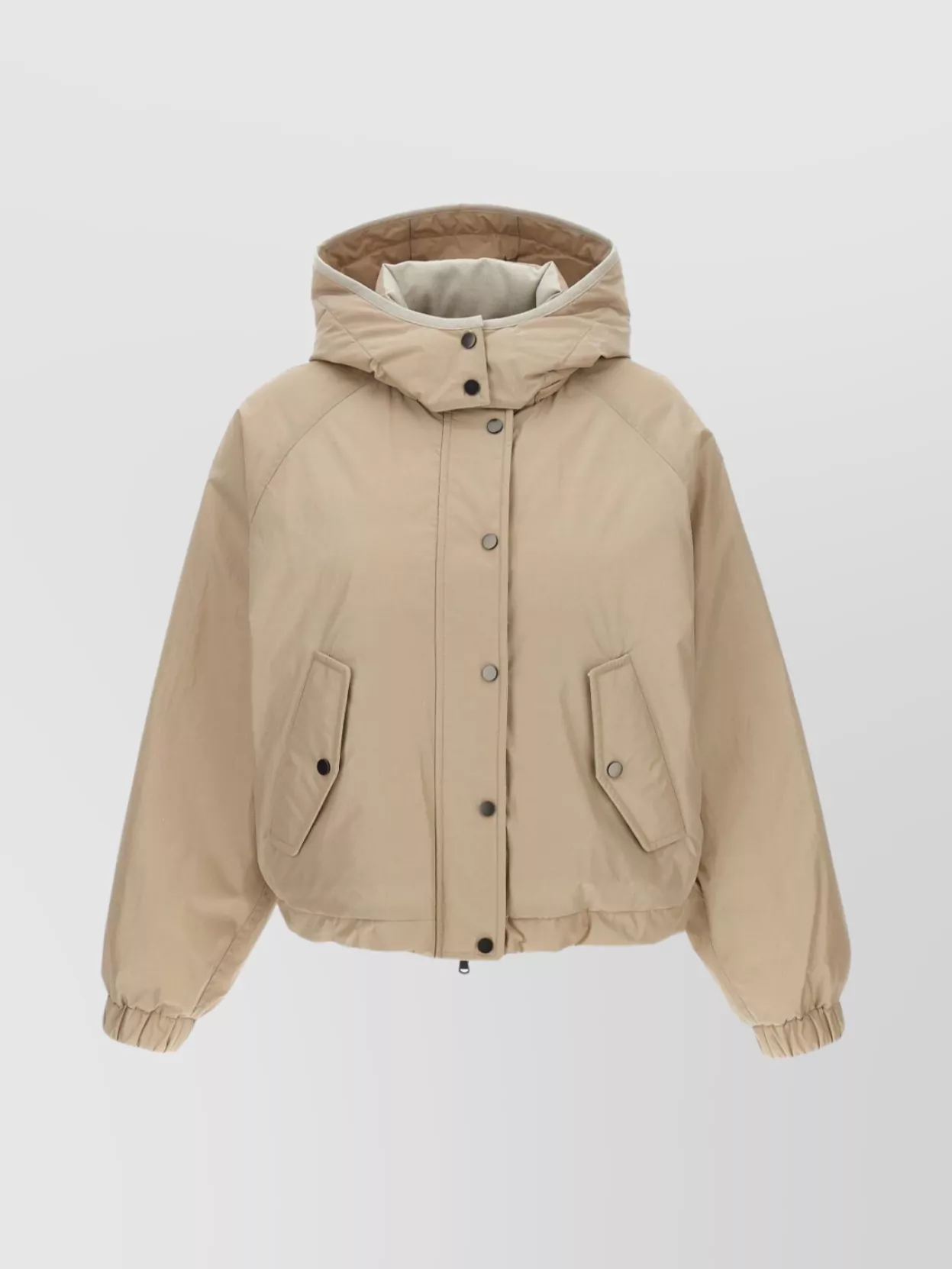 Brunello Cucinelli Hooded Down Jacket Featuring Front Pockets