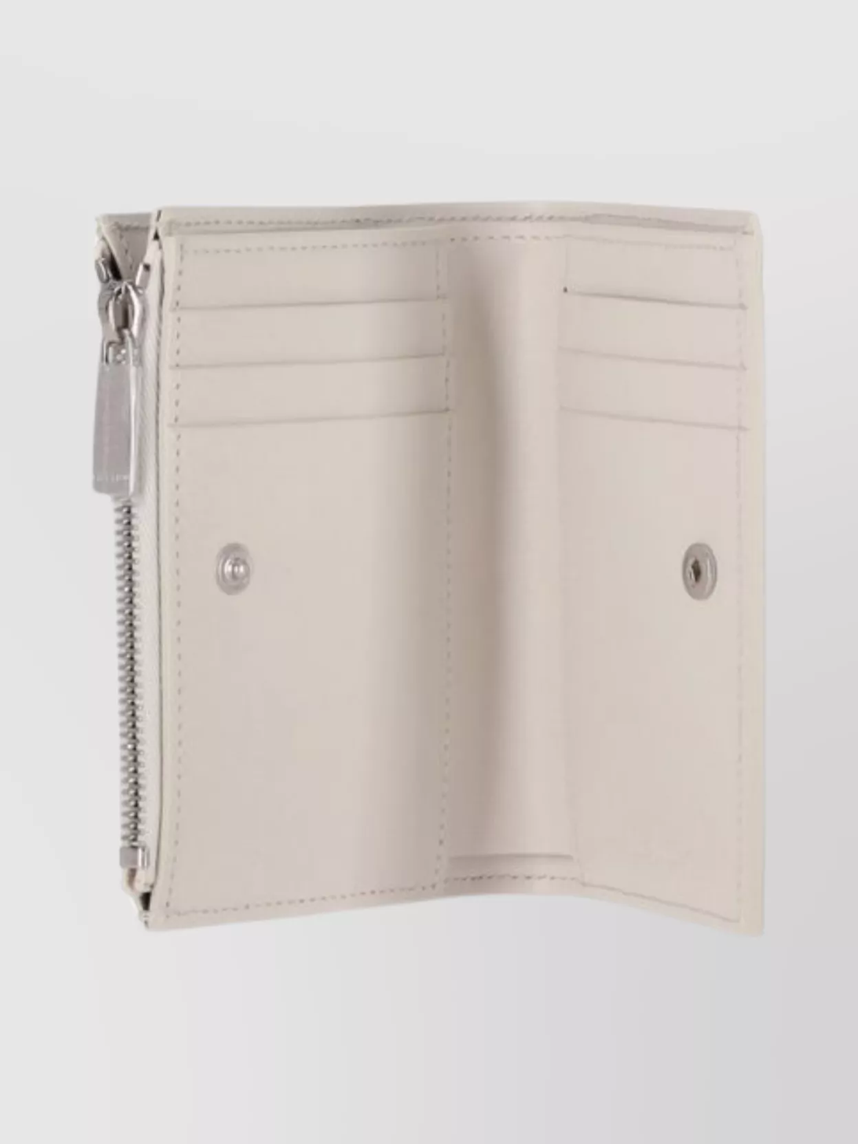 Off-White Compact Bifold Zipped Purse Quote Dust