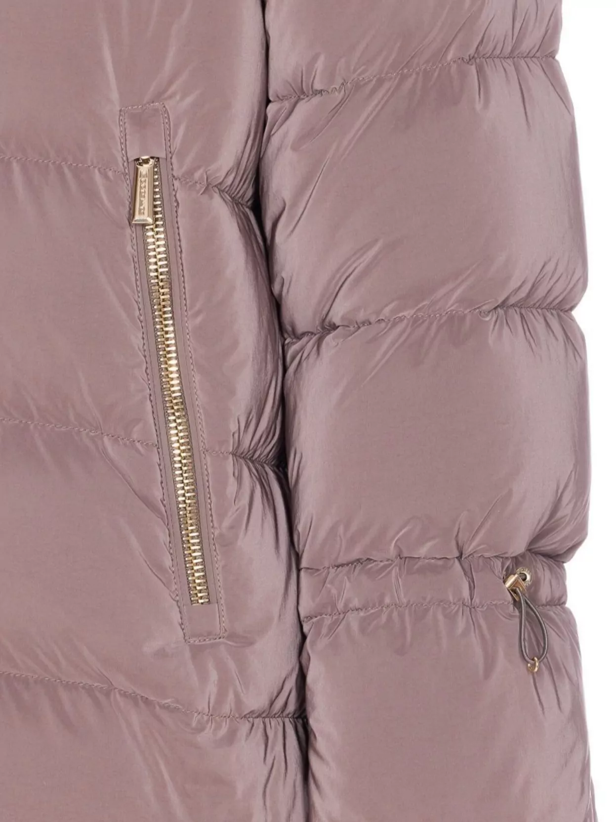 Moorer Hooded Padded Jacket Zip Pockets In Pink