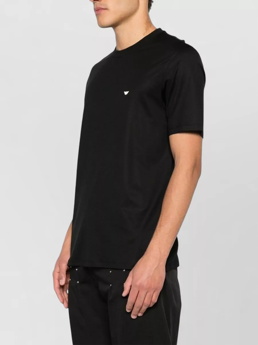 Emporio Armani Short Sleeve Crew Neck Cotton Blend T-Shirt