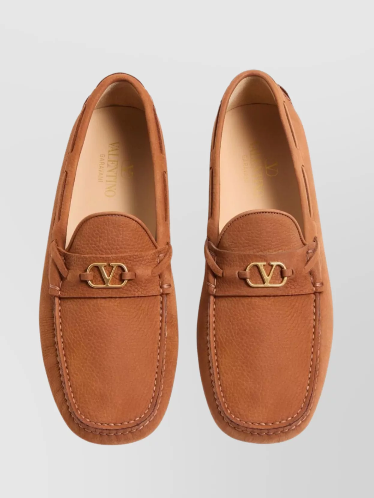 Valentino Garavani Loafers With Round Toe And Rubber Sole