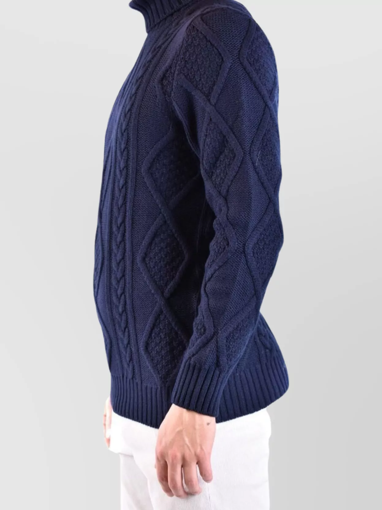 Tagliatore Cable Knit High Neck Sweaters